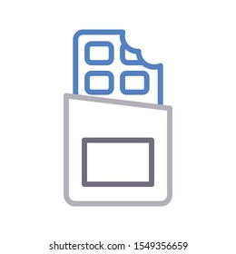 chocolate vector colour line icon