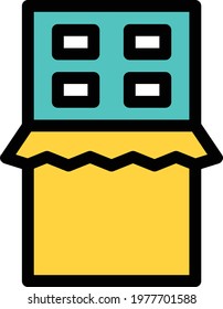 chocolate vector colour line icon