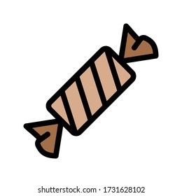chocolate vector flat color icon  