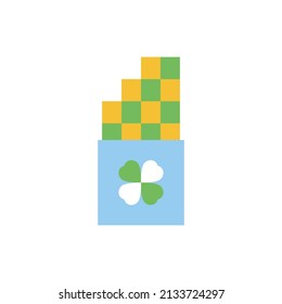 Chocolate Vector Flat Icon Design illustration. St Patrick's Day Symbol on White background EPS 10 File