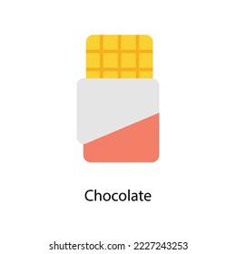 Chocolate vector Flat  Icons. Simple stock illustration