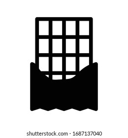 chocolate vector glyph flat icon 