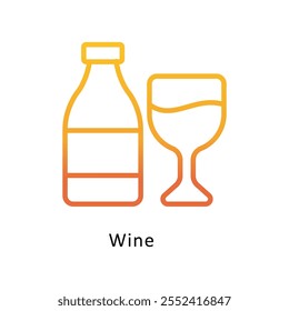 Chocolate Vector Gradient outline Icon. Eps10 File