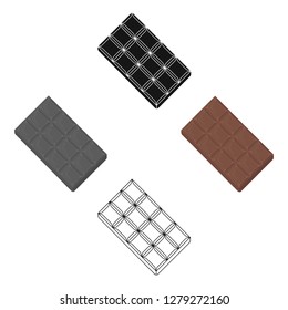 Chocolate vector icon in cartoon style for web