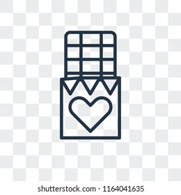 Chocolate vector icon isolated on transparent background, Chocolate logo concept