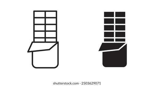 Chocolate vector icon in solid and outline style