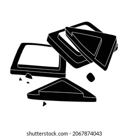 Icono vector de chocolate.Icono vector negro aislado en chocolate de fondo blanco.