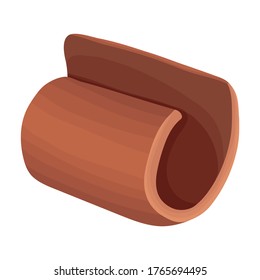 Icono vectorial de chocolate.Icono vectorial de caricatura aislado en chocolate de fondo blanco.