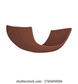 Chocolate vector icon.Cartoon vector icon isolated on white background chocolate.