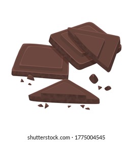 Chocolate vector icon.Cartoon vector icon isolated on white background chocolate.