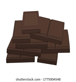 Chocolate vector icon.Cartoon vector icon isolated on white background chocolate.
