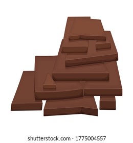 Icono vectorial de chocolate.Icono vectorial de caricatura aislado en chocolate de fondo blanco.