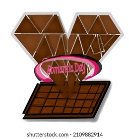 chocolate vector illustration design for valentine's day and romantic