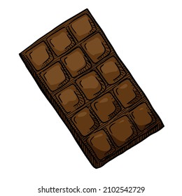 Ilustración vectorial de chocolate aislada en fondo blanco