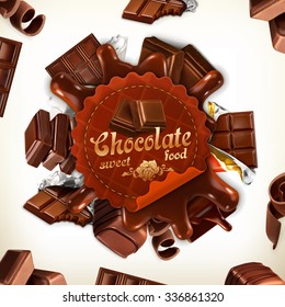 Chocolate vector label