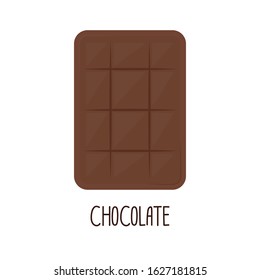 Chocolate vector. chocolate on white background. chocolate logo design.