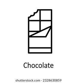 Chocolate Vector outline Icon Design illustration. Food and drinks Symbol on White background EPS 10 File