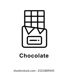 Chocolate vector  Outline icon style illustration. Symbol on White background EPS 10 File