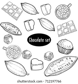 Chocolate Vector set of hand drawing