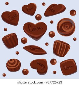 Chocolate vector sweets for your love.