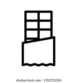 chocolate vector thin line icon 