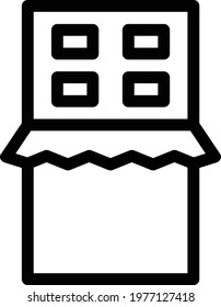 chocolate vector thin line icon