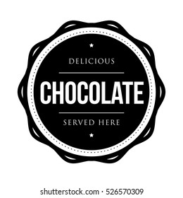 Chocolate vintage stamp vector