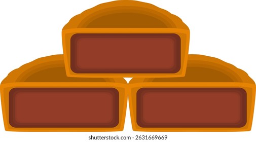Chocolate Wafer Bars Snack Illustration