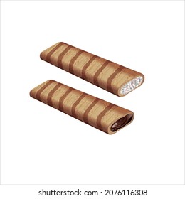 Chocolate wafer illustration vector artwork