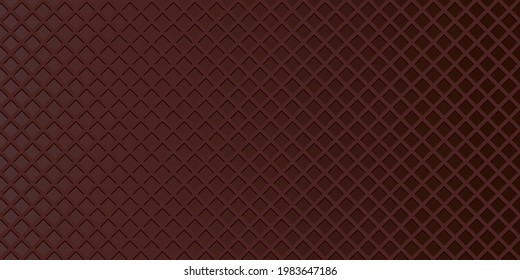 Chocolate wafer, waffle textured seamless pattern vector background 