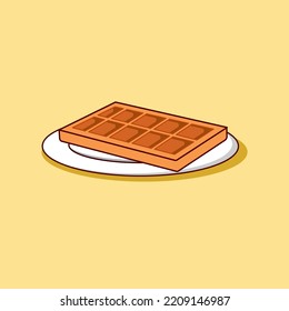 Chocolate wafers on a white plate