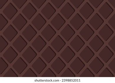 Chocolate waffle background vector illustration