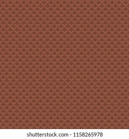 Chocolate Waffle Texture Pattern. Seamless Background. Vector