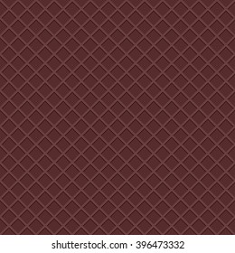 Chocolate waffles seamless background, simple geometrical structure vector