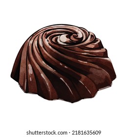 Chocolate watercolor vector design art great for cards, banners, headers, party posters or decorate your artwork.