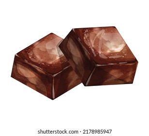 Chocolate watercolor vector on white background great for cards, banners, headers, party posters or decorate your artwork.