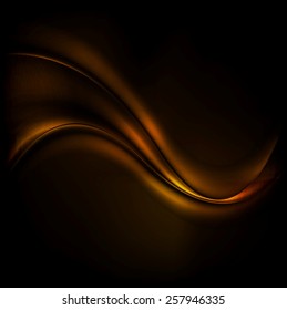 Chocolate wave abstract dark background. Vector design