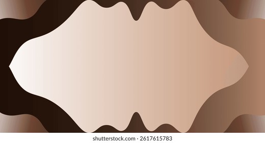 Chocolate wavy background. MIlk chocolate cream, dark brown color flowing liquid, smooth silk texture. Swirl flowing waves. Abstract vector illustration . eps 10
