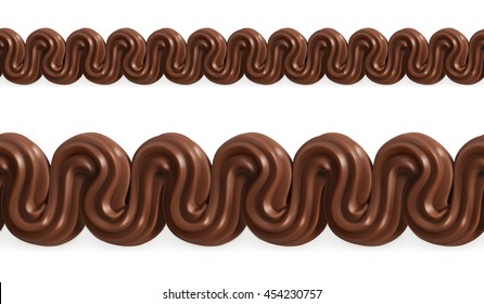 Chocolate Whipped Cream, Vector Seamless Pattern Mesh