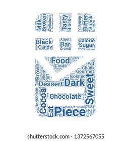 chocolate word cloud. tag cloud about chocolate
