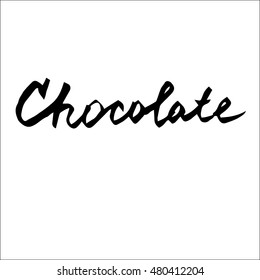chocolate word typography
