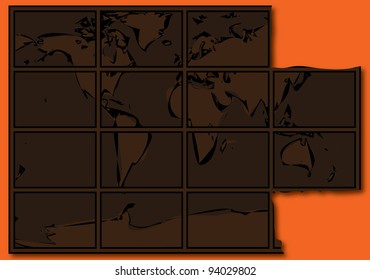 Chocolate world map