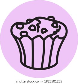 Atractivo de chocolate, ilustración, vector sobre fondo blanco.