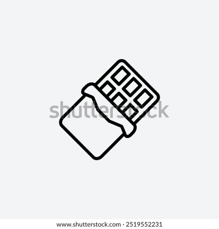 Chocolateline vector icon. EPS 10