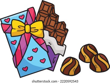 Chocolates Candy Wrap Cartoon Colored Clipart