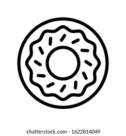 chocolates donuts related sweet and candy vector in lineal style,