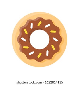 chocolates donuts related sweet and candy vector in flat design,