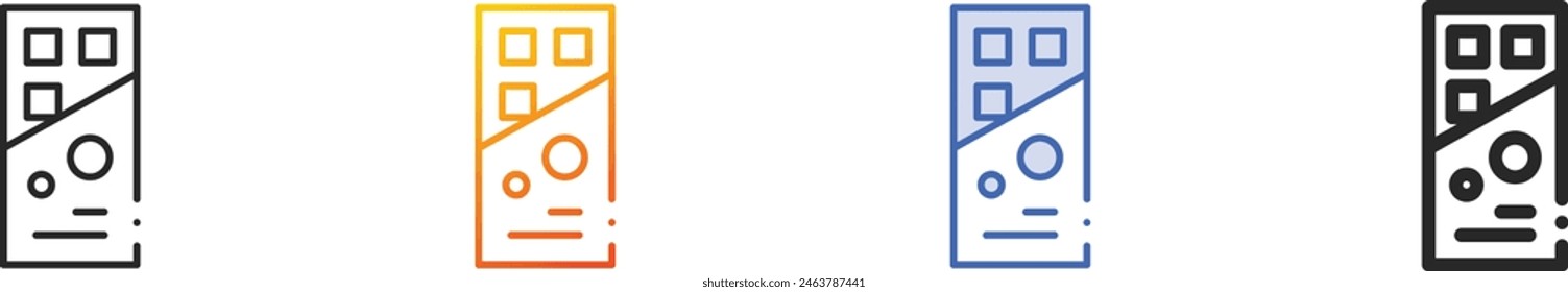 Chocolates icon.Thin Linear, Gradient, Blue Stroke and bold Style Design Isolated On White Background
