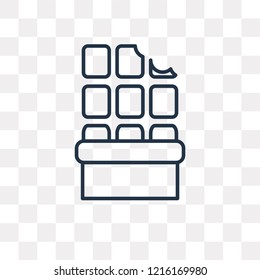 Chocolates vector outline icon isolated on transparent background, high quality linear Chocolates transparency concept can be used web and mobile
