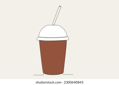A chocolate-shaped love. World chocolate day one-line drawing